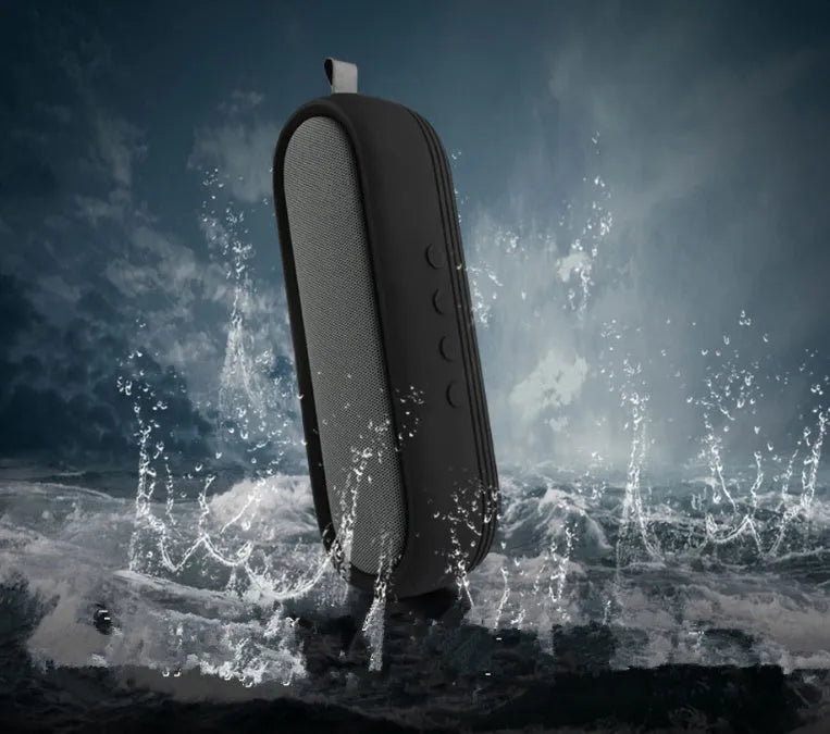 Wireless Bluetooth speaker dual speaker IP65 waterproof portable 2600mAh battery 8 hours playtime black colour