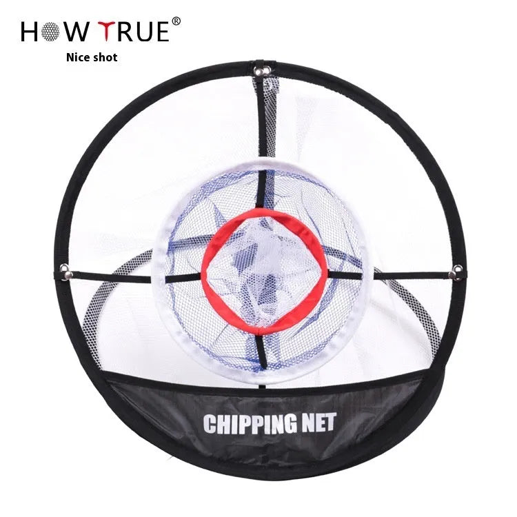 Home Minimalist Foldable Golf Target Net in metal snap button colour, nylon construction for outdoor practice
