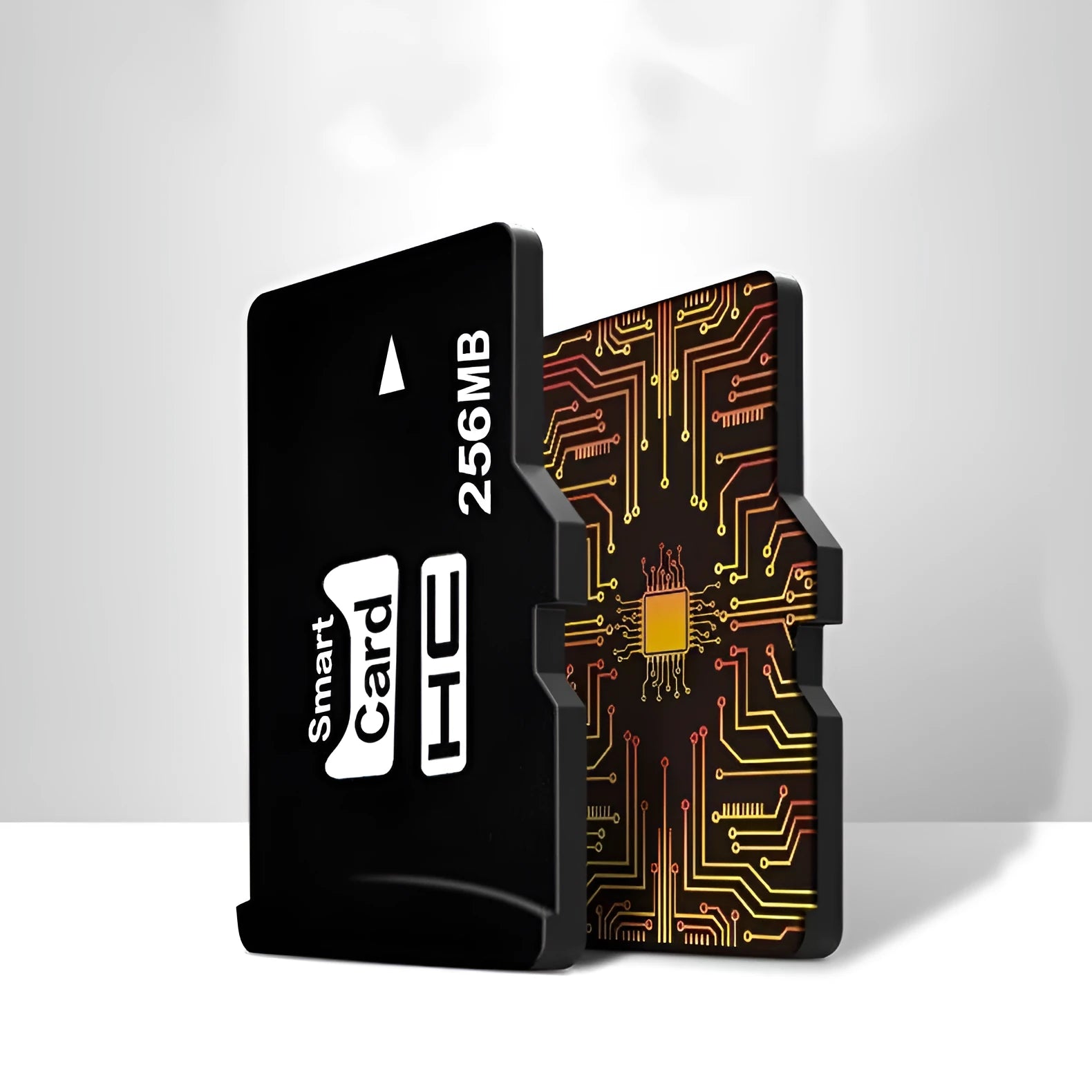 256MB TF microSD memory card in a packaged case for speakers and cameras.