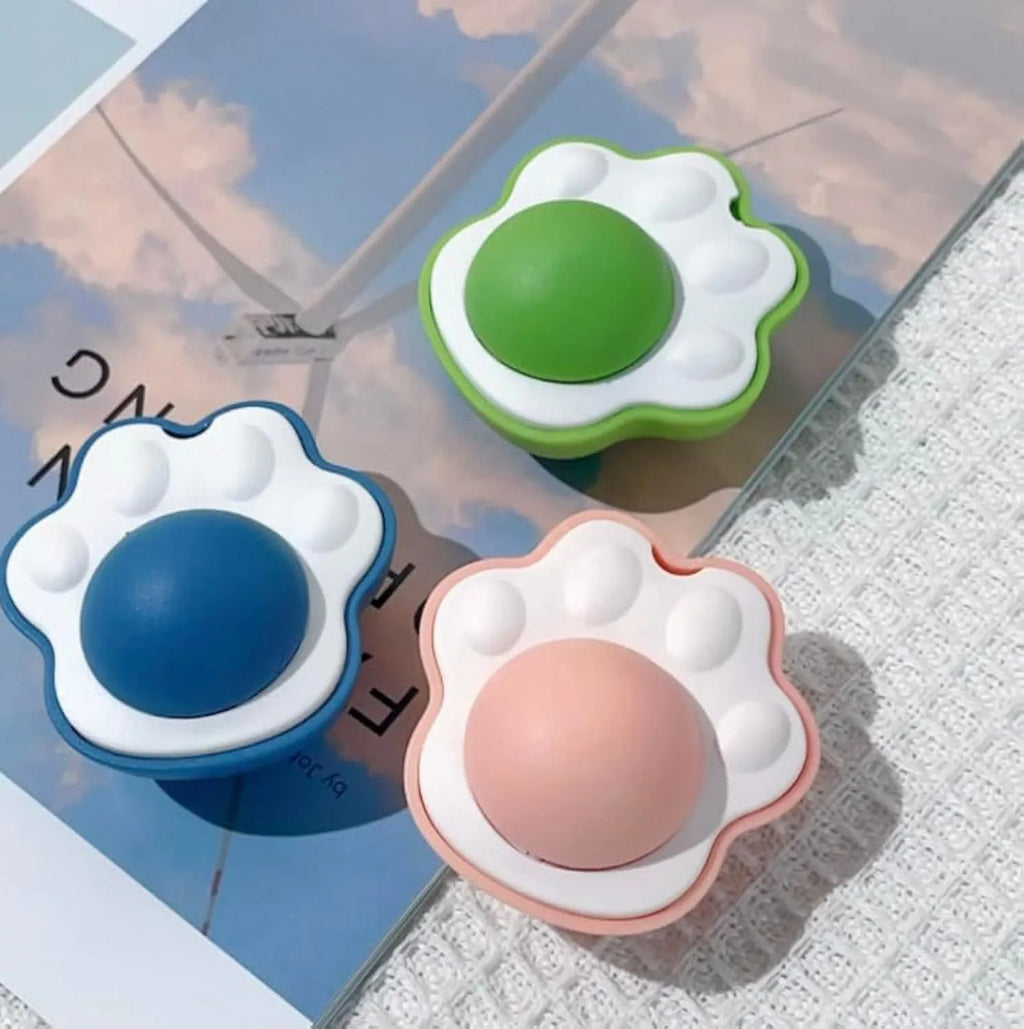 Small catnip balls in blue, green, pink colours for kitten dental chew toys and interactive play