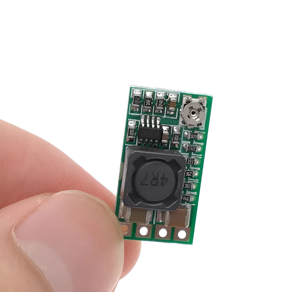 Green mini PCB DC-DC step-down power module converting 12-24V to 5V 3A