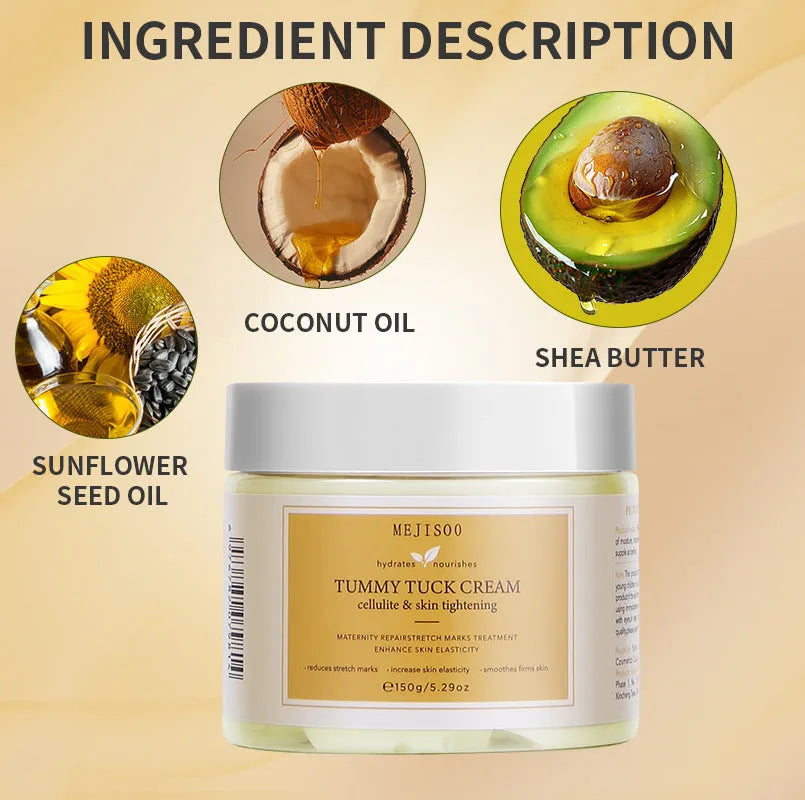 Coconut oil body cream 150g for stretch marks and fine lines recovery for ladies