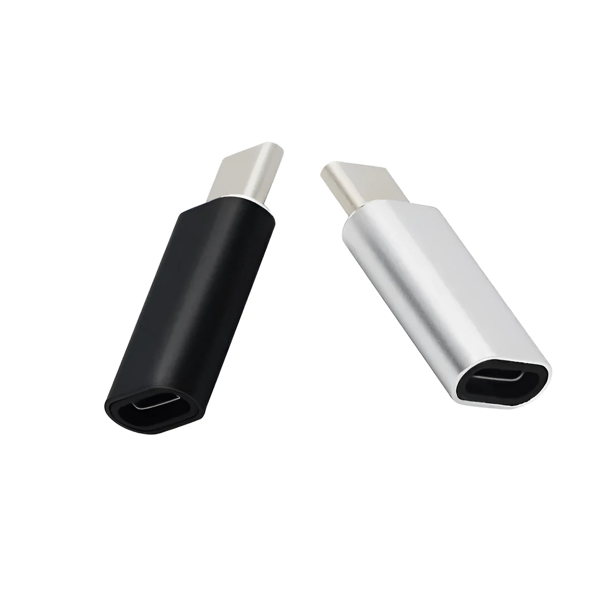 Apple female to Type-C male adapter in silver for charging and syncing iPhone 8 and later