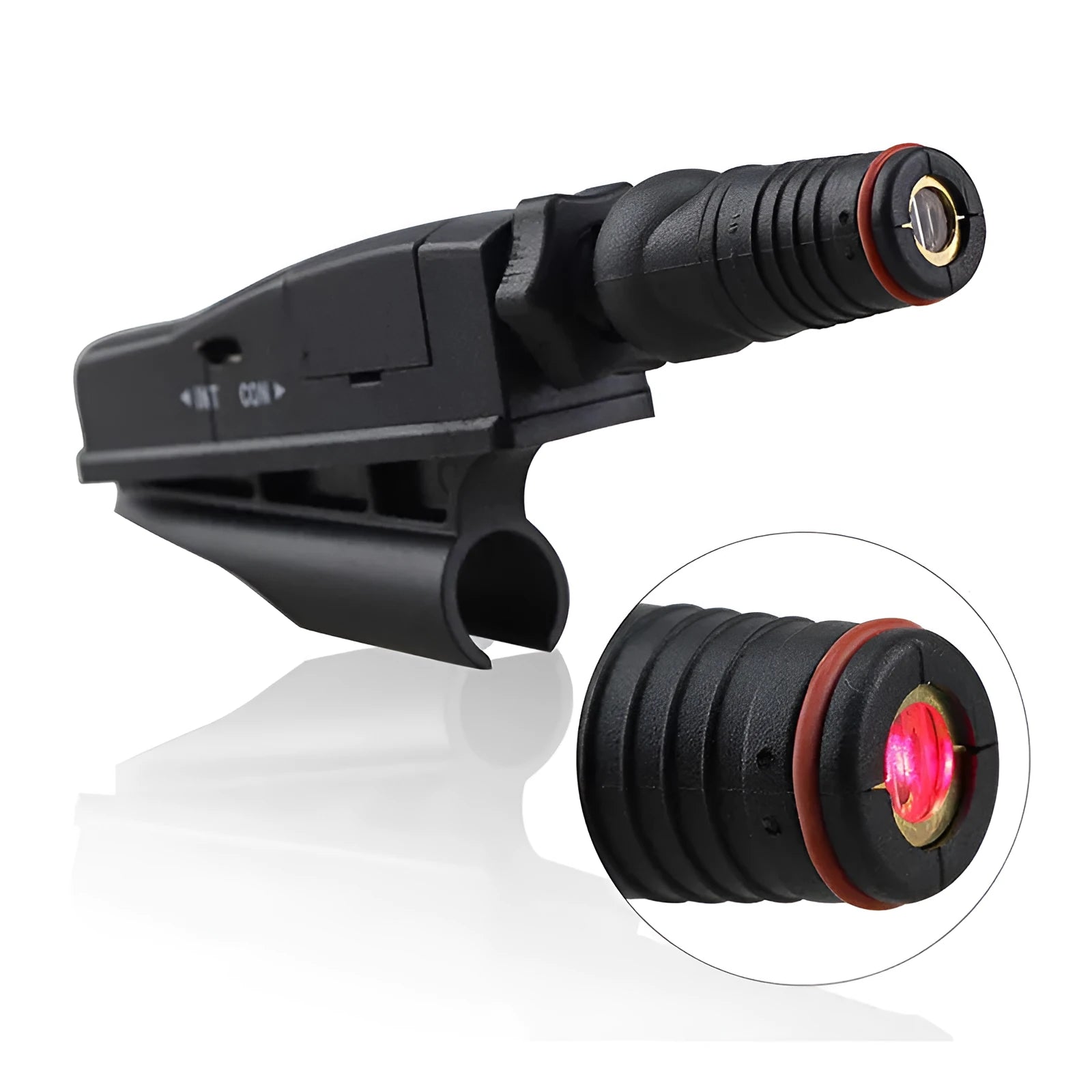 Black golf putter laser aiming instrument for putting practice and alignment training