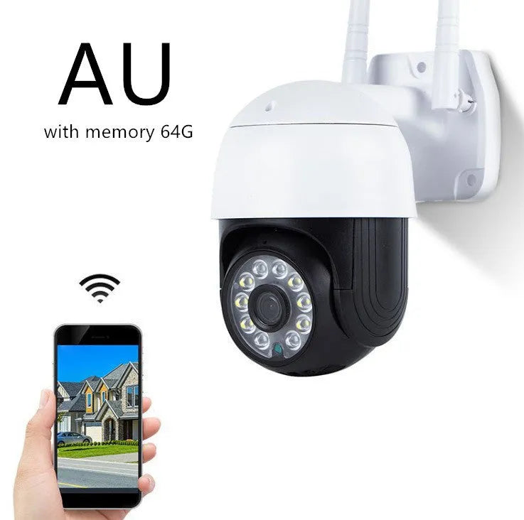 Wireless outdoor night vision network camera dome style 2MP 1080p 3.6mm lens ABS