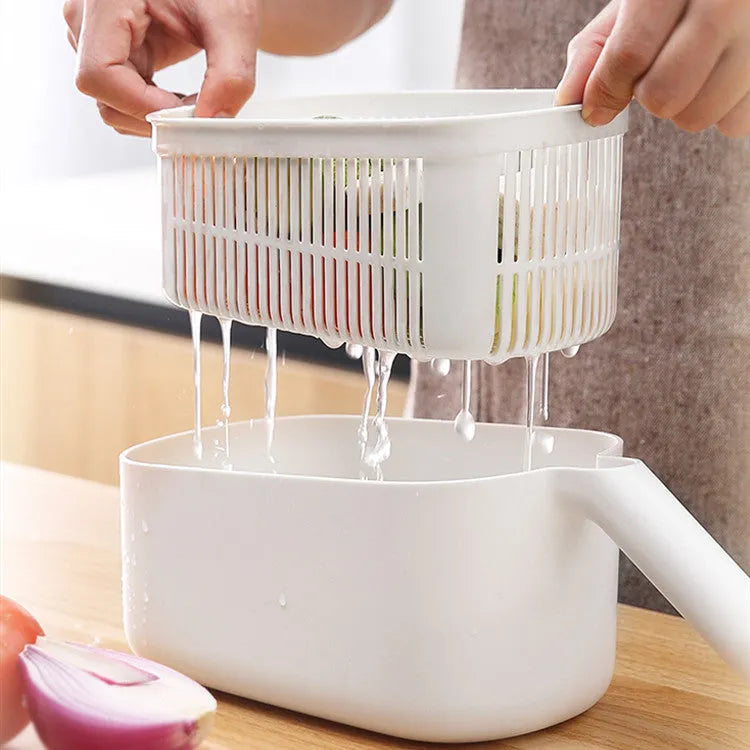Multifunctional vegetable cutter in Nordic style with stainless steel blades, blue colour option