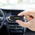 Black magnetic car phone holder with square silver iron sheet and white foam adhesive