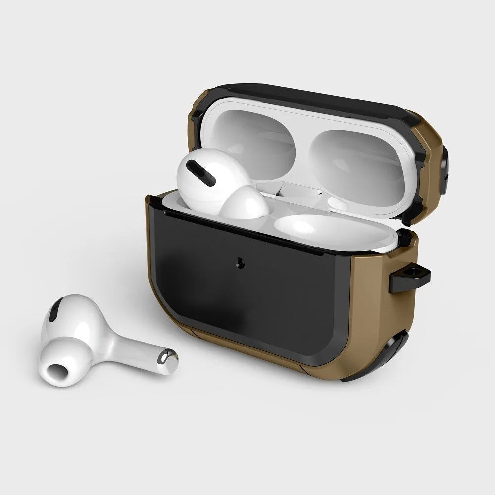 Black TPU and PC protective shell for Apple AirPods Pro charging case