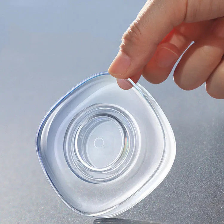 Transparent silicone adhesive gel pads in square and circle shapes for mounting phones and small items