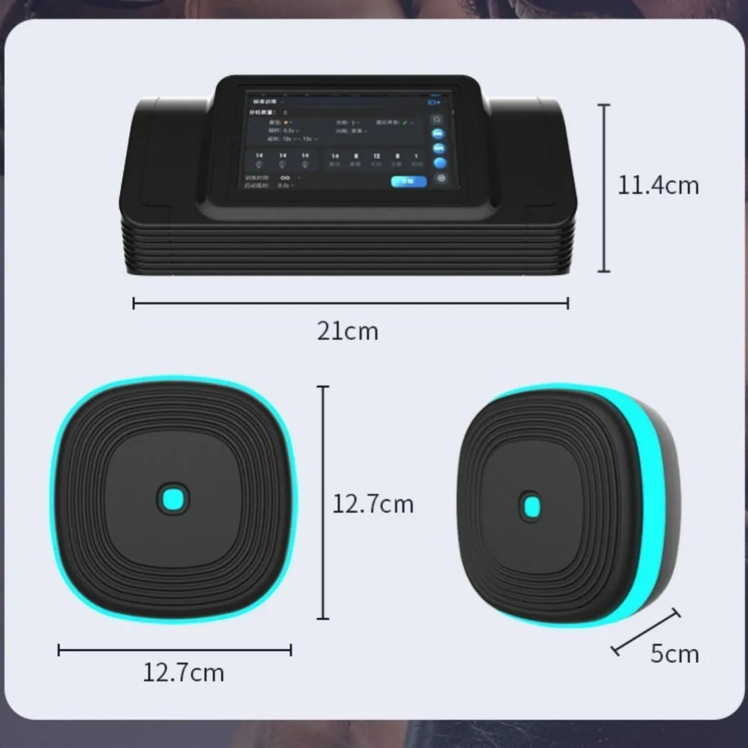 Black split music boxing machine with Bluetooth, six or eight targets, hanging design, PU foam and PP build