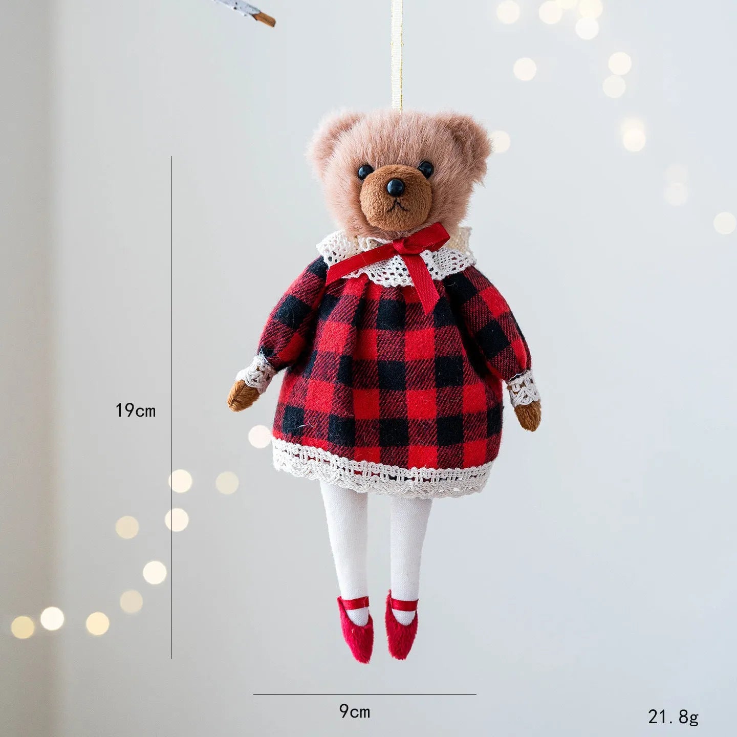 Cartoon-style cloth plush bear doll in gentleman bear or princess bear colours.