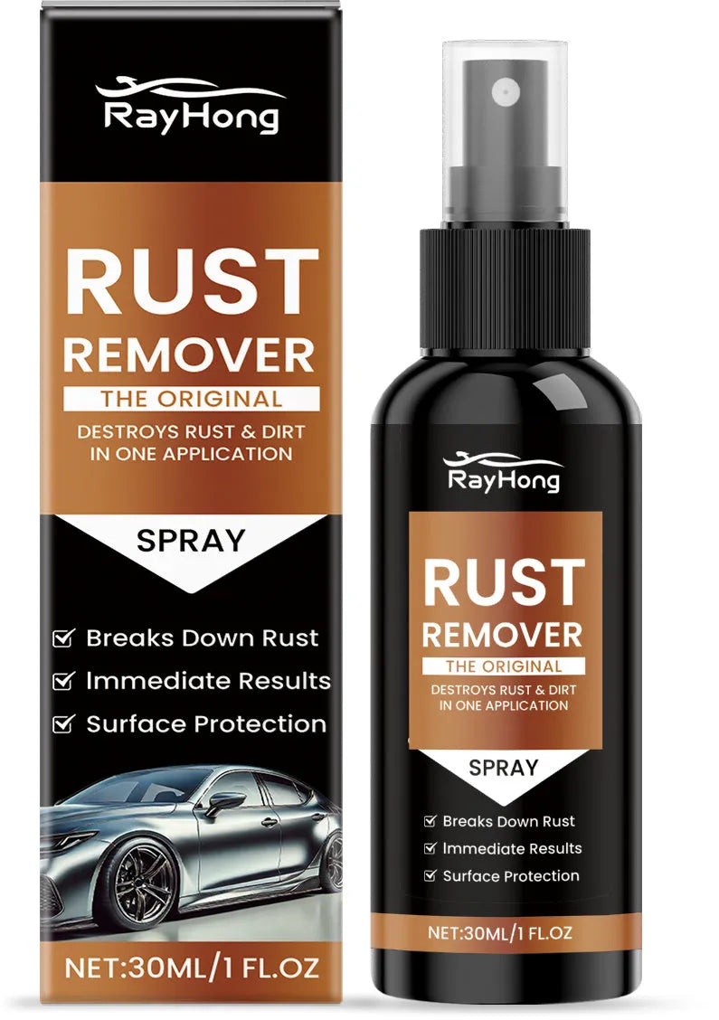 Sticky residue remover 30ml spray bottle on a table against a white background