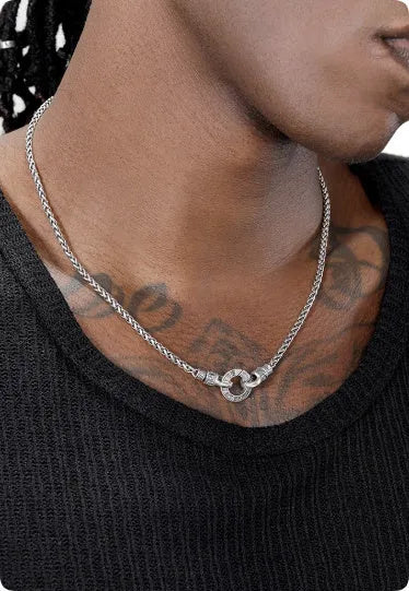 S925 sterling silver clavicle chain necklace for women in silver, showing length options.