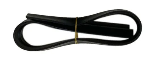Solar car exhaust fan with three air outlets, black, mounted on a GM vehicle window with plastic strips