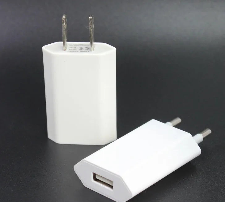 USB travel charger and cable kit for iPhone and iPad models with 5V 2A fast charging capability