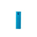 Blue LCD screen cleaner 10ml bottle with microfiber cloth on white background