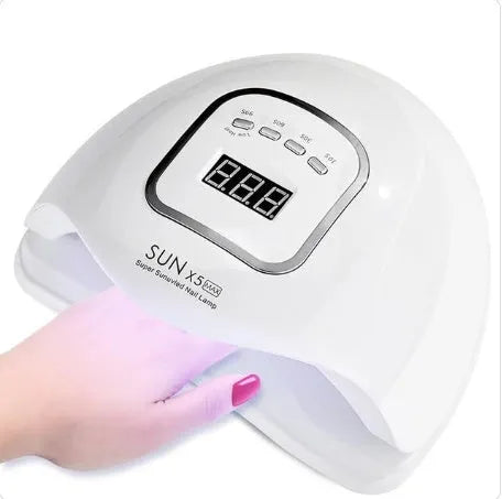 80W nail phototherapy machine set with gel lamp and 20 colour nail polish bottles by Santilady