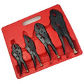 4-piece vigorous pliers set black 250mm length 45# steel construction