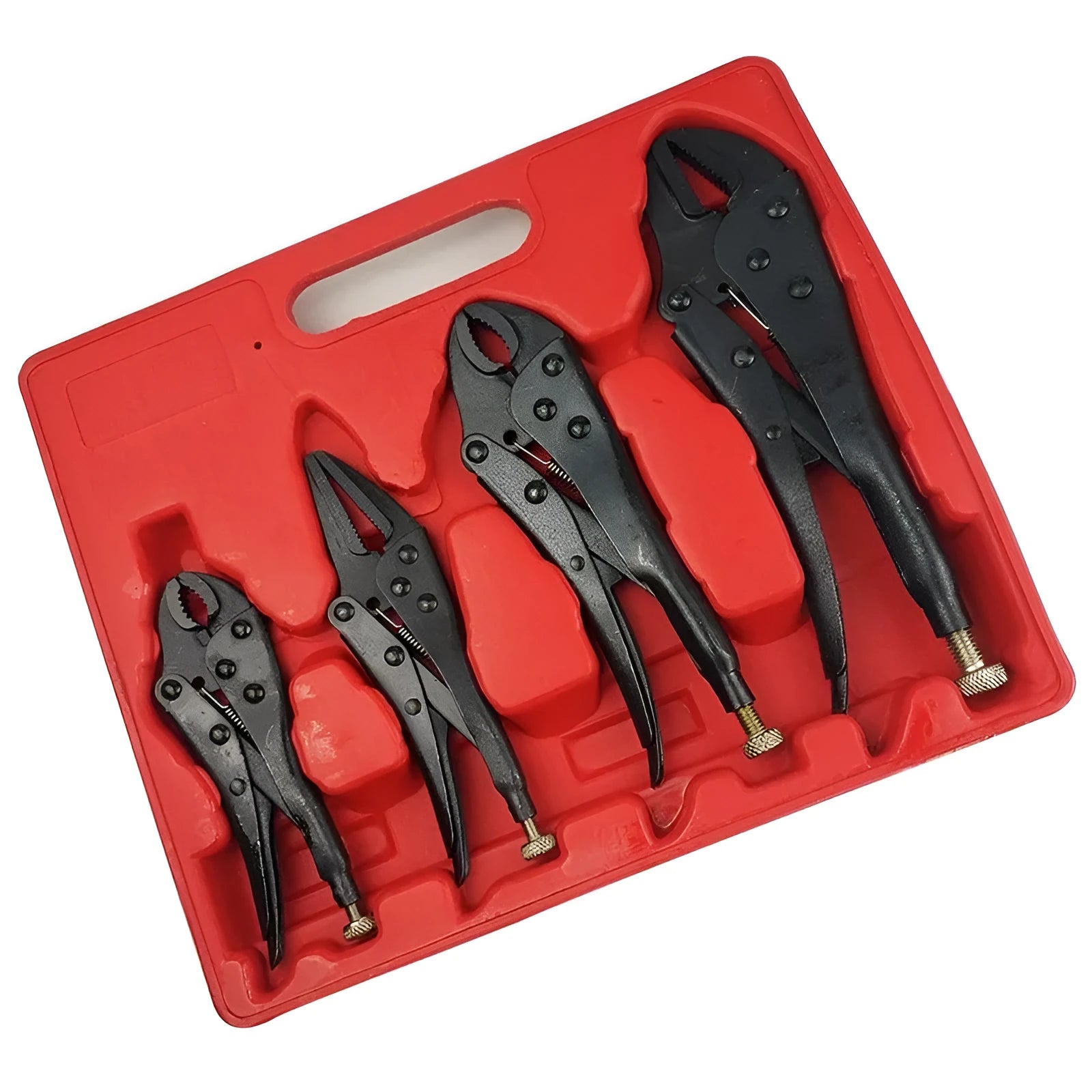 4-piece vigorous pliers set black 250mm length 45# steel construction