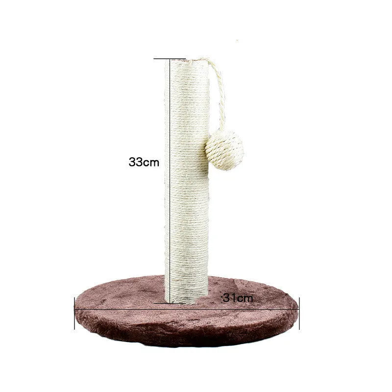 Solid wood cat climbing frame with integrated litter tree in grey colour option