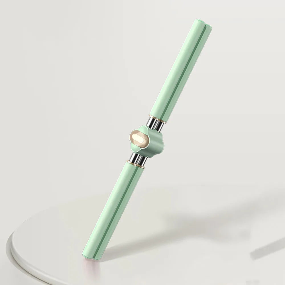 Adjustable length posture correction stick in blue with a storage bag.