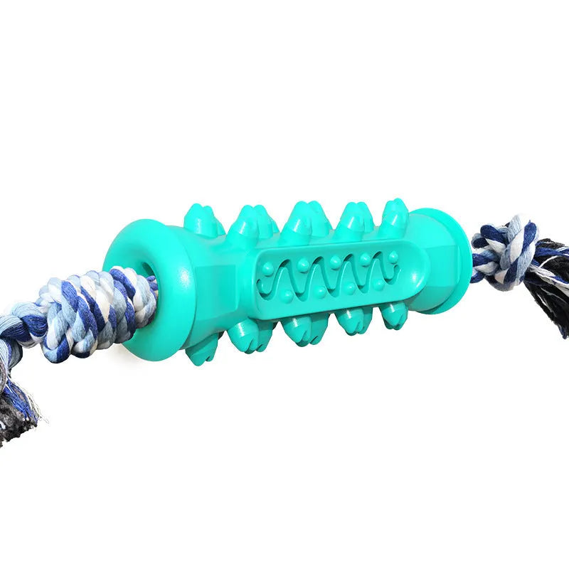 Pet chew-resistant teeth cleaning stick made from nylon and TPR in blue colour