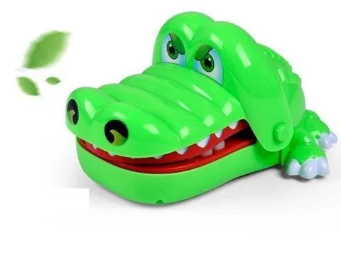 Multicoloured plastic bite hand animal toy in dog, crocodile, shark, and hippo shapes for parent-child game play