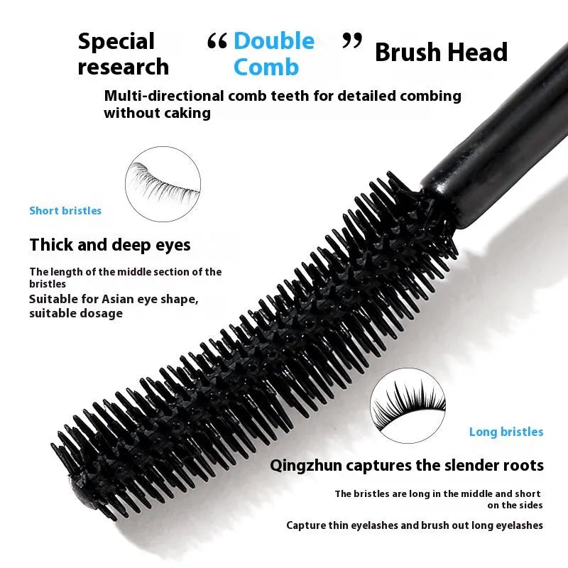 Black natural long curling mascara tube for daily lash definition