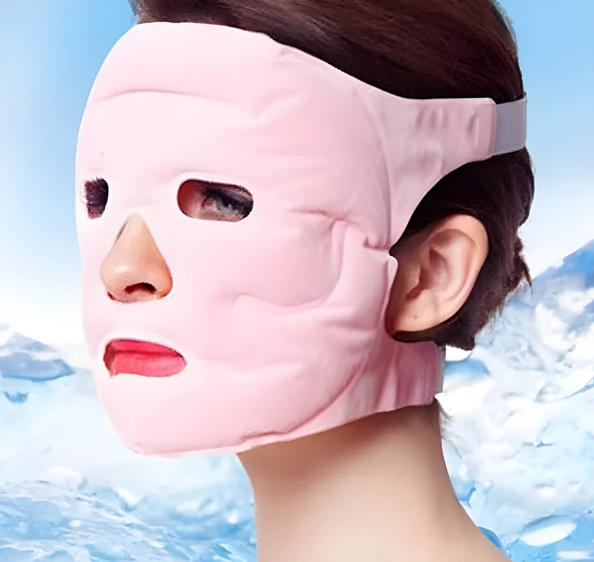 Beauty moisturising whitening face mask with tourmaline ion light wave composite wafer for facial skin firming and rejuvenation