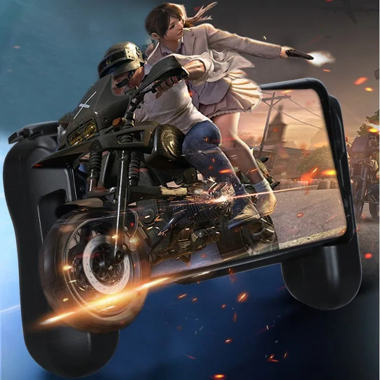 Black Bluetooth mobile game controller with cooling fan for Apple iPhone