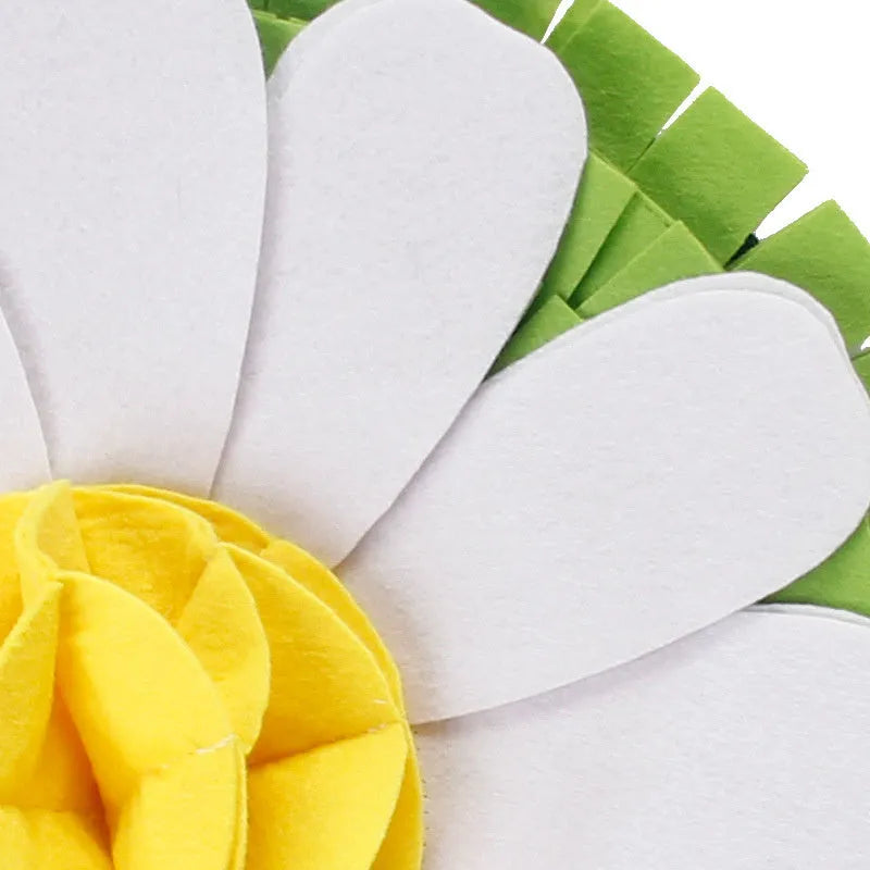 Dog sniffing pad toy made of soft plush fabric in photo colour for interactive enrichment