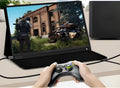 Ultrathin 15.6 inch IPS monitor with narrow border and 1080p resolution in black