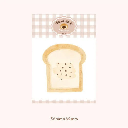 Food Bread Handbook Note Paper notebook showing four colour options: Bread01, Bread02, Tomato, Yogurt