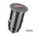 67.5W zinc alloy car charger with USB-A and USB-C ports, model SC-G03-67.5W, black