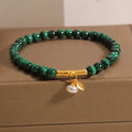 White crystal Lucky Bamboo bracelet for women, showing minimalist high-rise design.