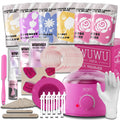 WUWUVISTA 56-piece professional waxing kit with wax warmer, coloured wax beads, applicators, and aftercare products