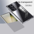 Transparent frosted PC phone case with airbag anti-fall corners for Samsung A-series and S-series models