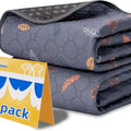 Dark gray leaves washable dog urine pad, non-slip cloth training mat in four sizes