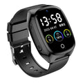 Black GPS tracker smartwatch with 1.54-inch touch screen showing location interface