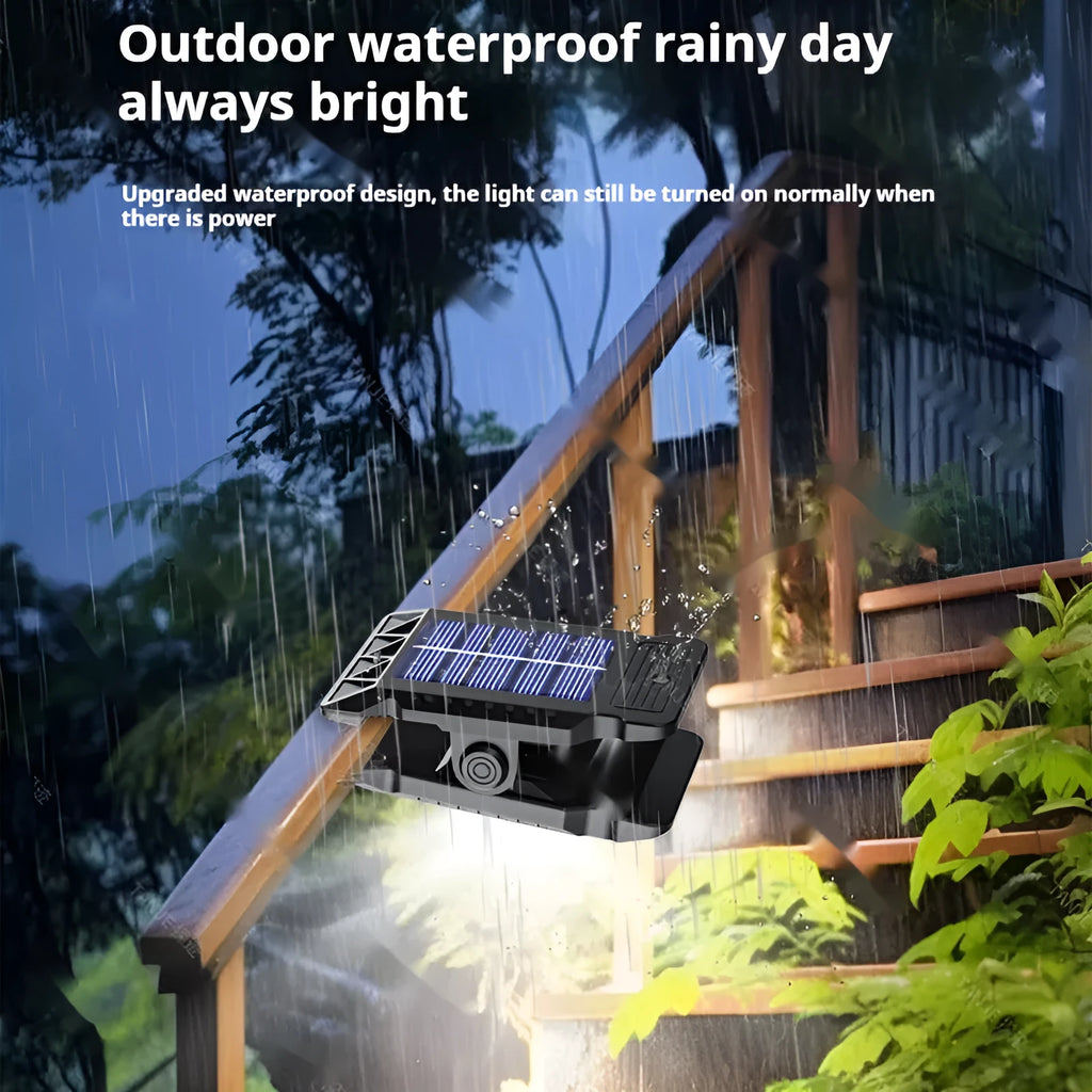 YD21B outdoor solar wall lamp punch-free clip light with 10W panel and ABS body