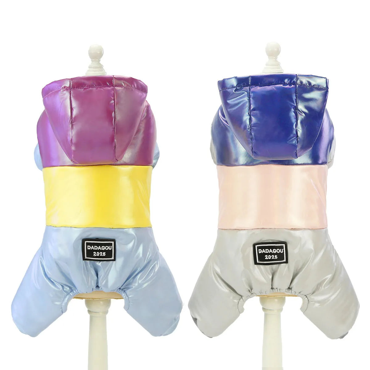 Cotton casual winter pet dog clothes in yellow and pink sizes S to XXL back length 20-40cm