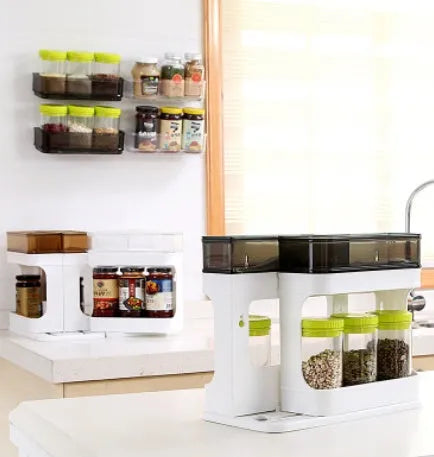 Grey PP plastic storage box measuring 27x15x23cm for kitchen or bathroom use