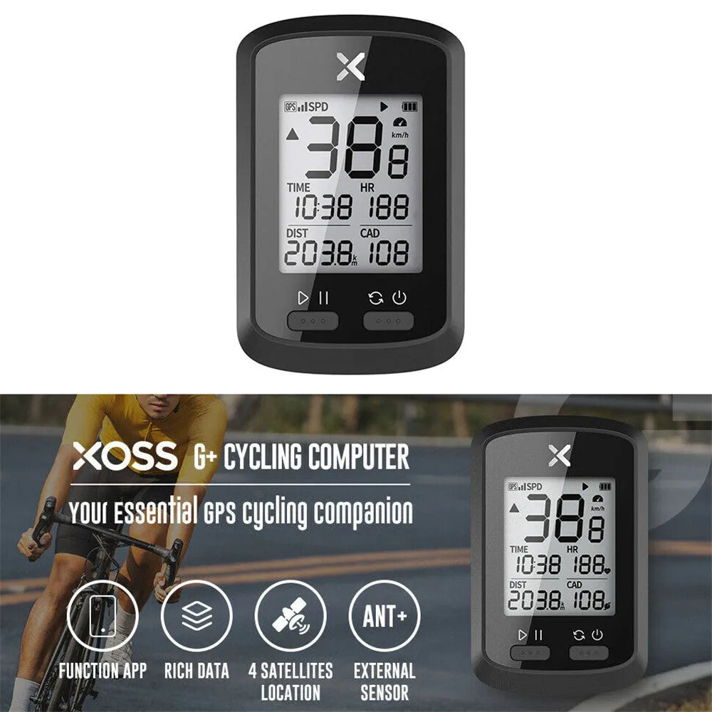 Black plastic waterproof stopwatch for bicycle riding and cycling performance tracking.