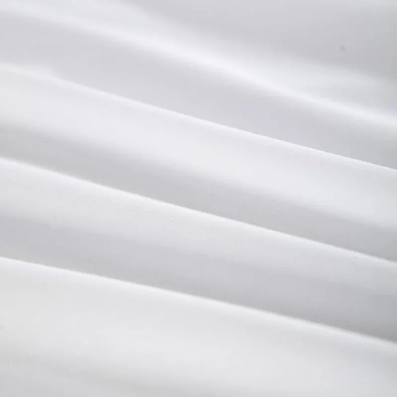 Four-piece 100% cotton bedding set, 60 thread count twill weave, plain pattern, sheet style, available in 200x230cm and 200x240cm sizes