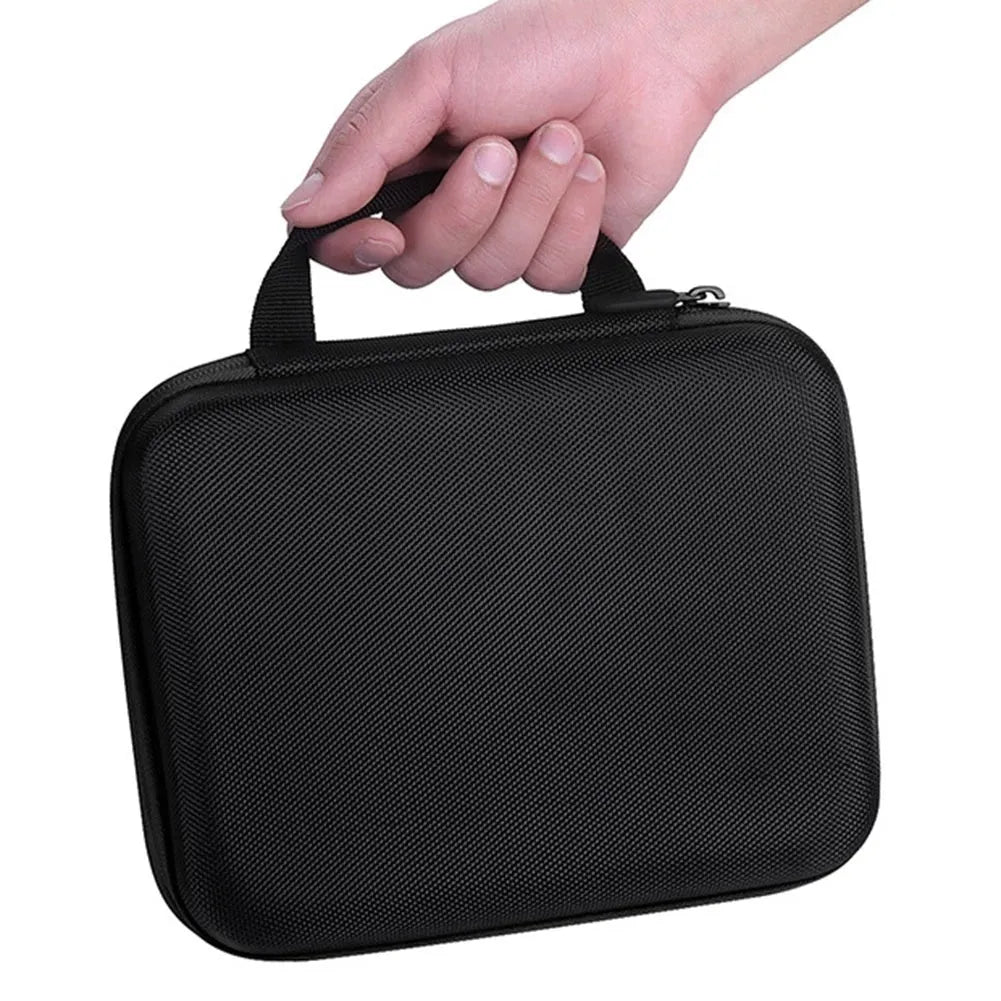 Cube-shaped EVA essential oil storage bag with 30 compartments for 15ml bottles, shown in red
