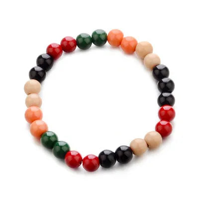 Natural lava stone beaded bracelet for men and women with essential oil diffusing function.
