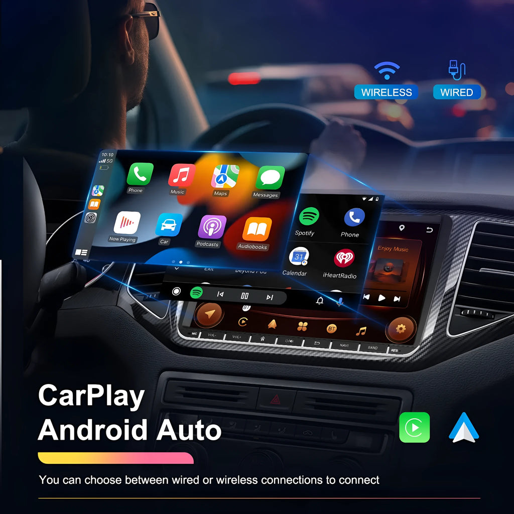 Android 13 7-inch car central control unit with touchscreen display for Volkswagen vehicles