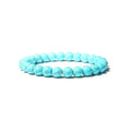 Handmade 8mm agate stone bead bracelet for women shown in one of fourteen available colours.