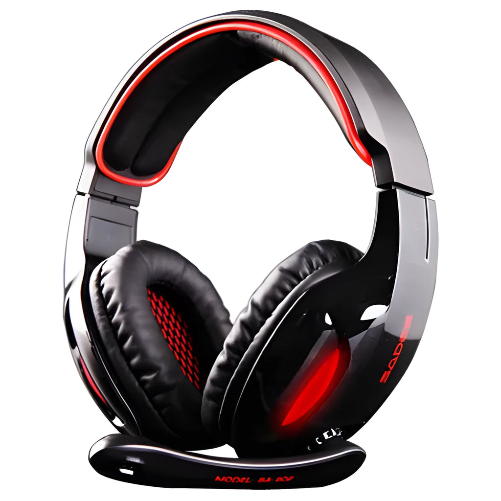 Black SADES SA902 wired USB gaming headset for PC computers with over-ear design.
