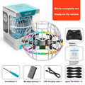 V49 multifunctional drone quadcopter in white, plastic build under 30cm, with obstacle avoidance induction for indoor teenage play